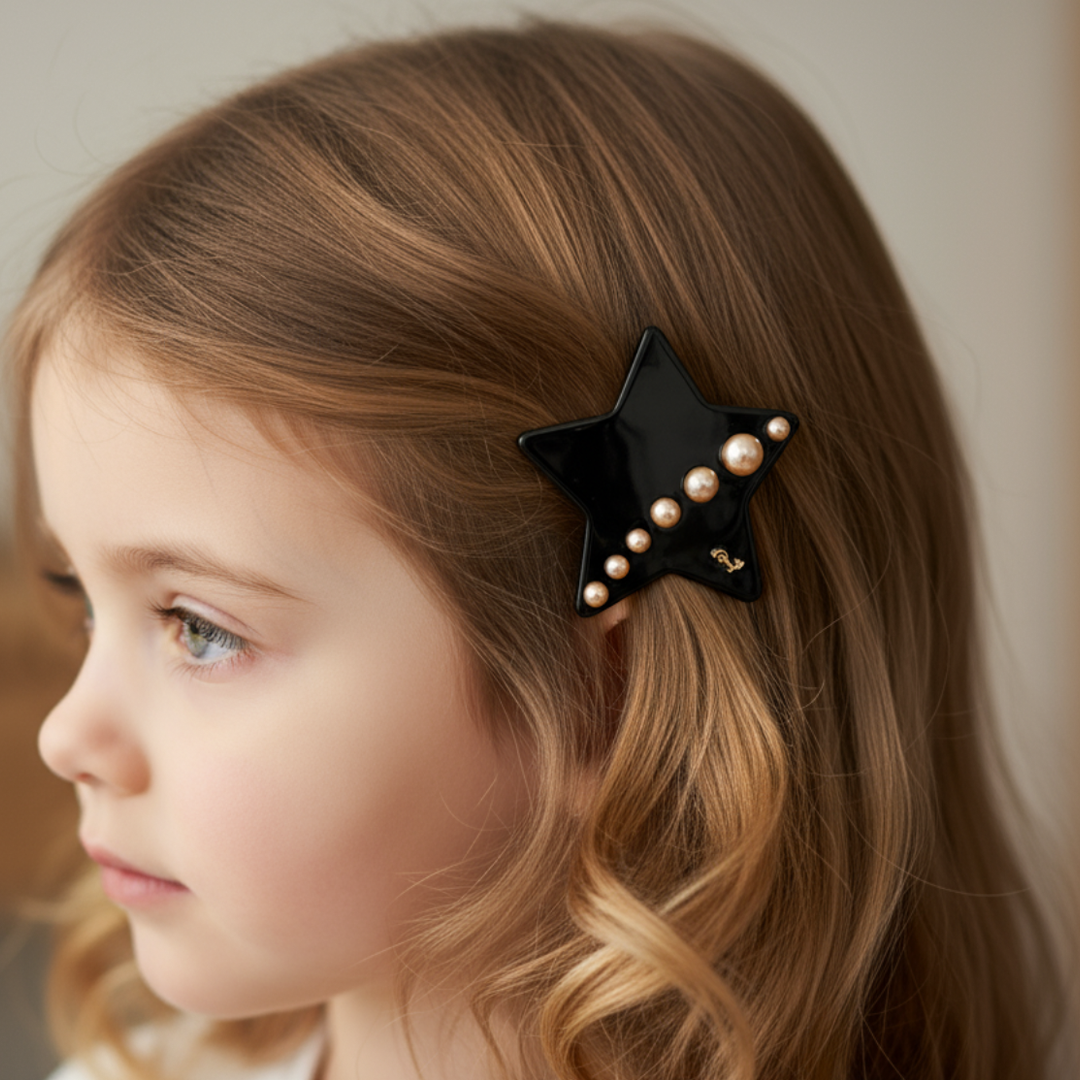 Golden Pearls Star Hair Pin