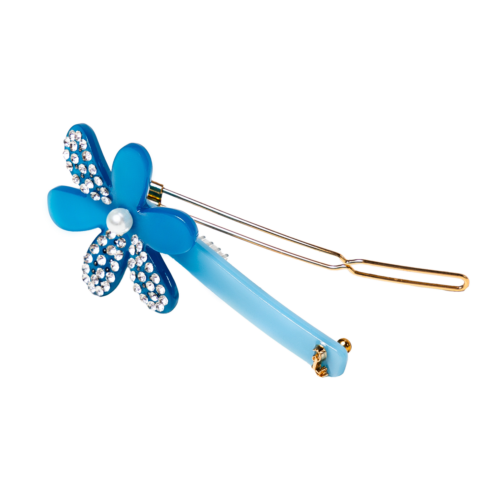 Blue Star Flower Hair Pin