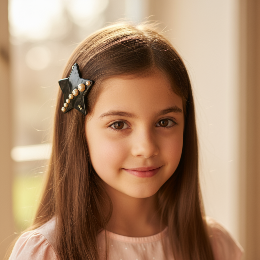 Golden Pearls Star Hair Pin