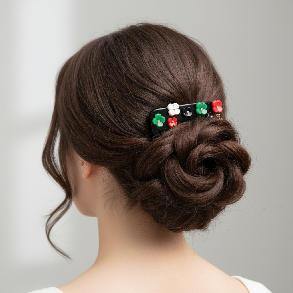                                              مشط زهور علم الإمارات 